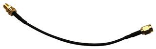 LPRS         RG174 150MM             RF / Coaxial Cable Assembly, SMA Straight Plug, SMA Bulkhead Jack, 5.9 ", 150 mm, Black