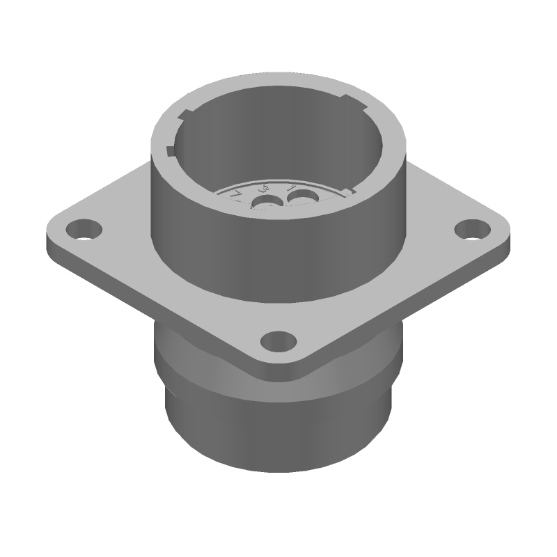 16 Pos CPC Series 1 Receptacle, Male Pin, Crimp, 600V, UL94 V-0