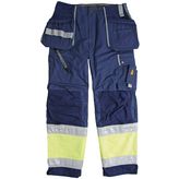 Tool Pocket Trousers with Reflex 665 blue-yellow C50/M, 665170469-C50, Björnkläder