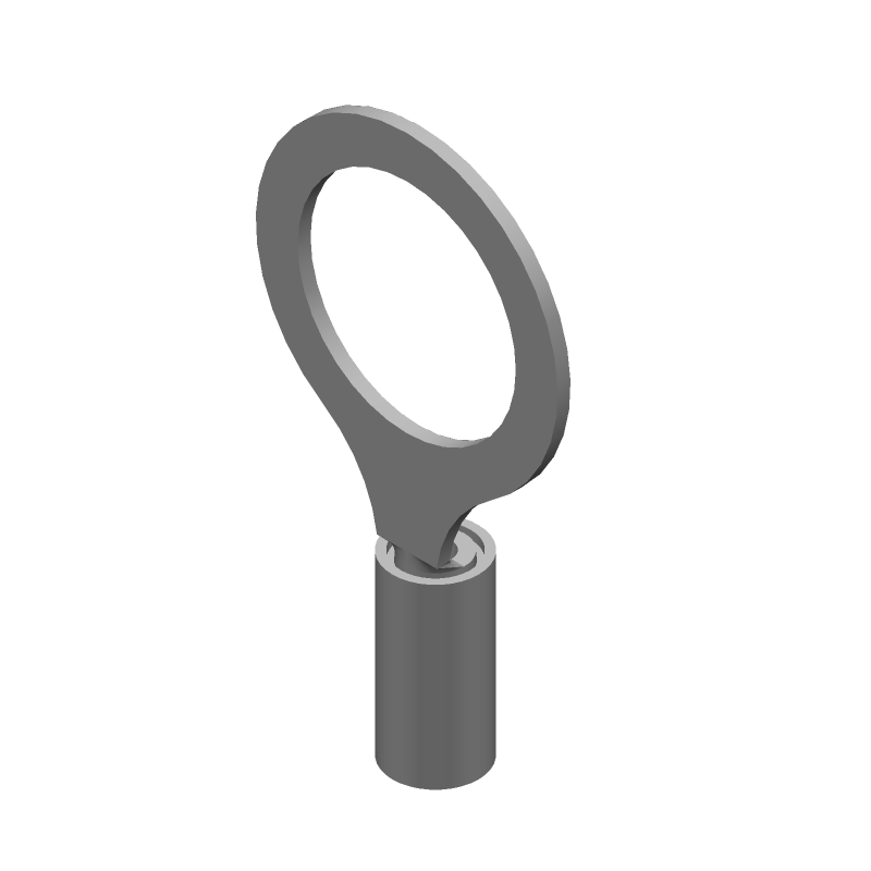 Ring Terminal, 16-22AWG, Copper/Tin, Red Insulated, 300V