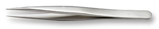 Tweezer, High Precision, Flat, 120 mm, Stainless Steel Body, Stainless Steel Tip