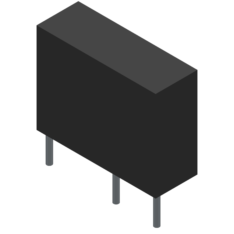 5A SPST General Purpose Relay, 12VDC Coil, 277VAC Output, Through Hole
