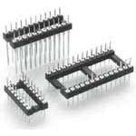 52 Pos 2.54mm Wire Wrap Header Socket, Male, Gold Brass