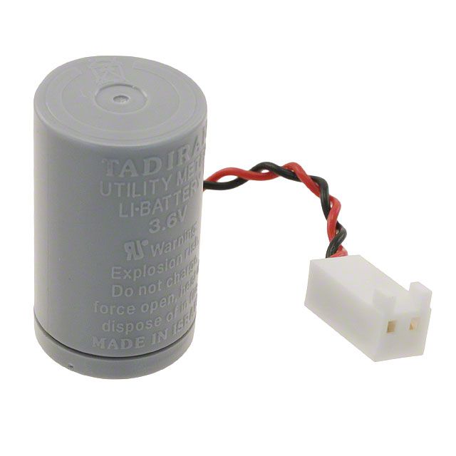 3.6V Lithium Battery, 1Ah, Wire Leads, -55°C to 85°C