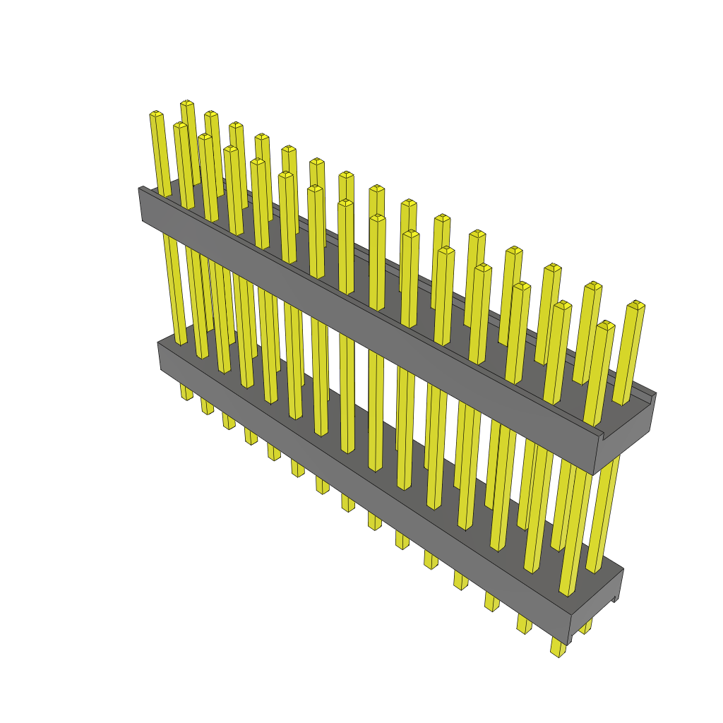 30-Contact HDR Board Stacker, 2.54mm Pitch, Through Hole Mount