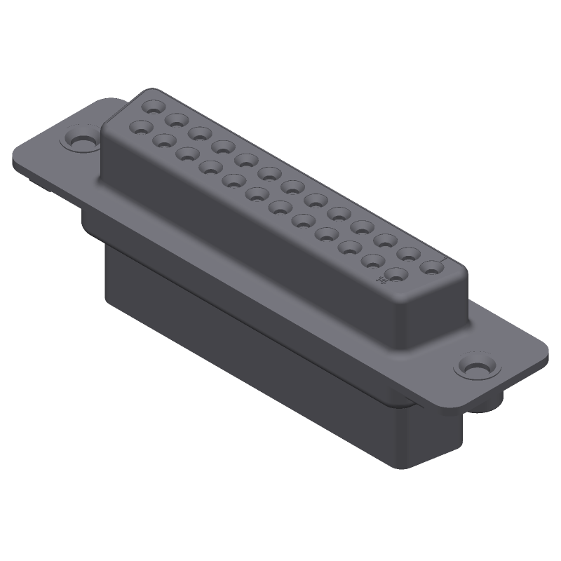 D-Sub Receptacle 25 Pos Crimp ST Shielded 250V 3.7A