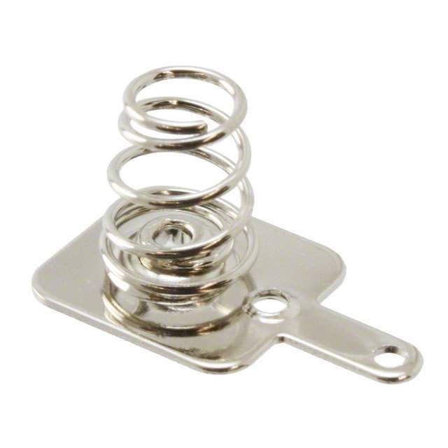 Steel Battery Spring Contact, Nickel Plated, Solder Term, AA/A