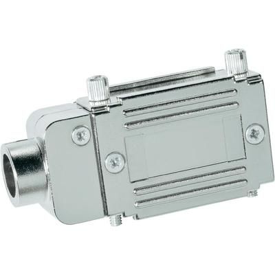 D-SUB adapter housing Number of pins: 9 Plastic, metallised 90 ° Silver Provertha 77092M 1 pc(s)