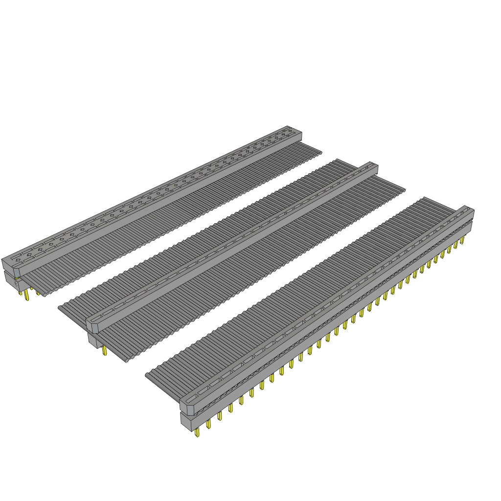 Cable Assembly Flat Ribbon 0.381m 28AWG IDC Connector to 2(IDC Connector) 64 to 64 POS PL-PL IDT-IDT/IDT Bulk