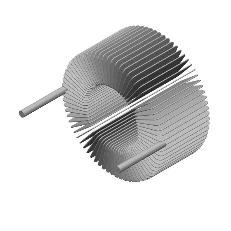 20A 10uH 15% Toroid Inductor, Through-Hole, Radial, 5mR DCR