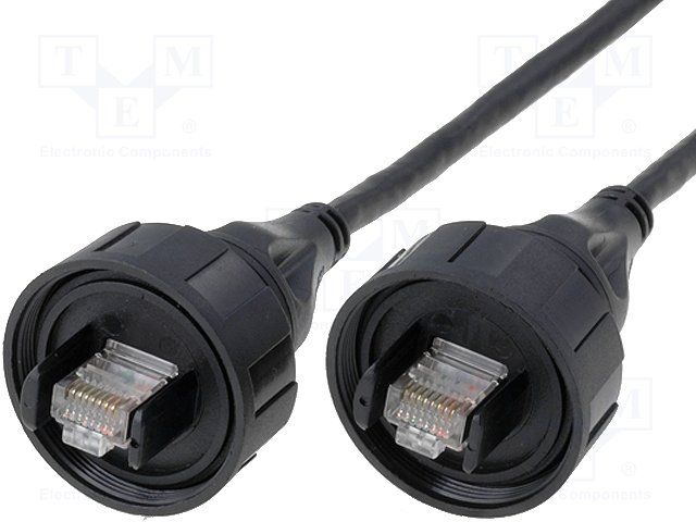 5m RJ45 Patch Cord, 24AWG, 8C, 1.5A, 42V, IP68