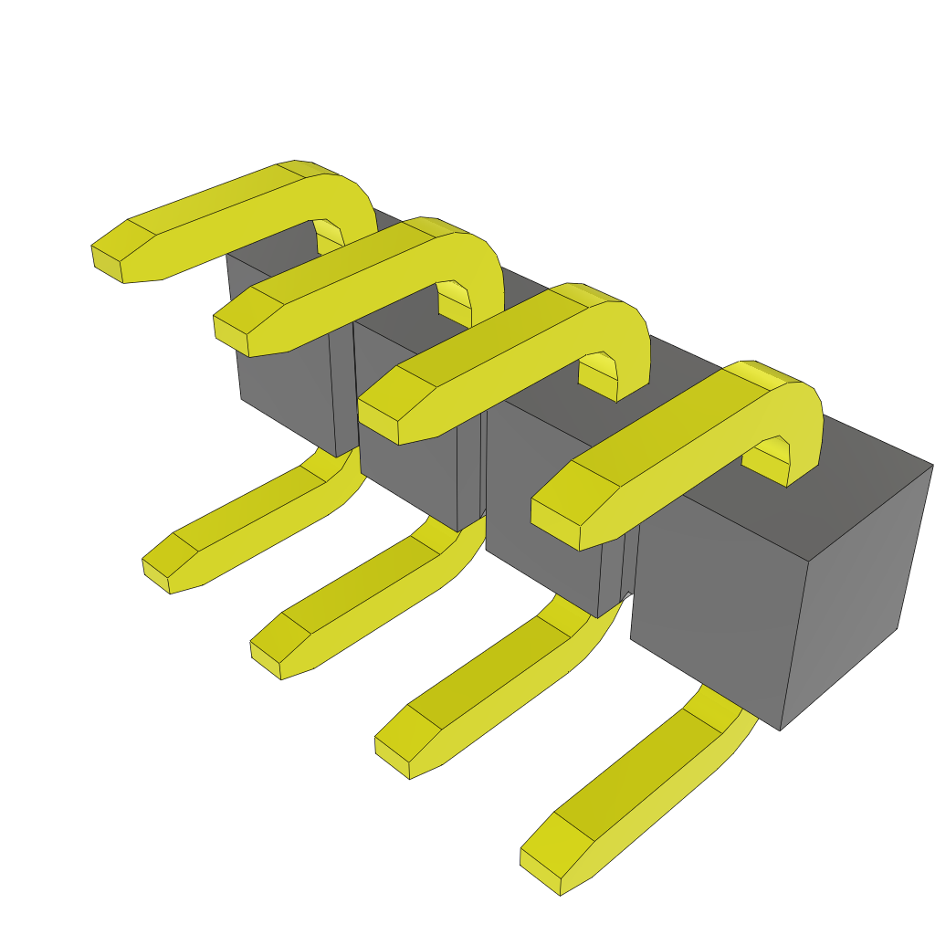 Conn Jumper HDR 4 POS 2.54mm Solder ST Thru-Hole Tube