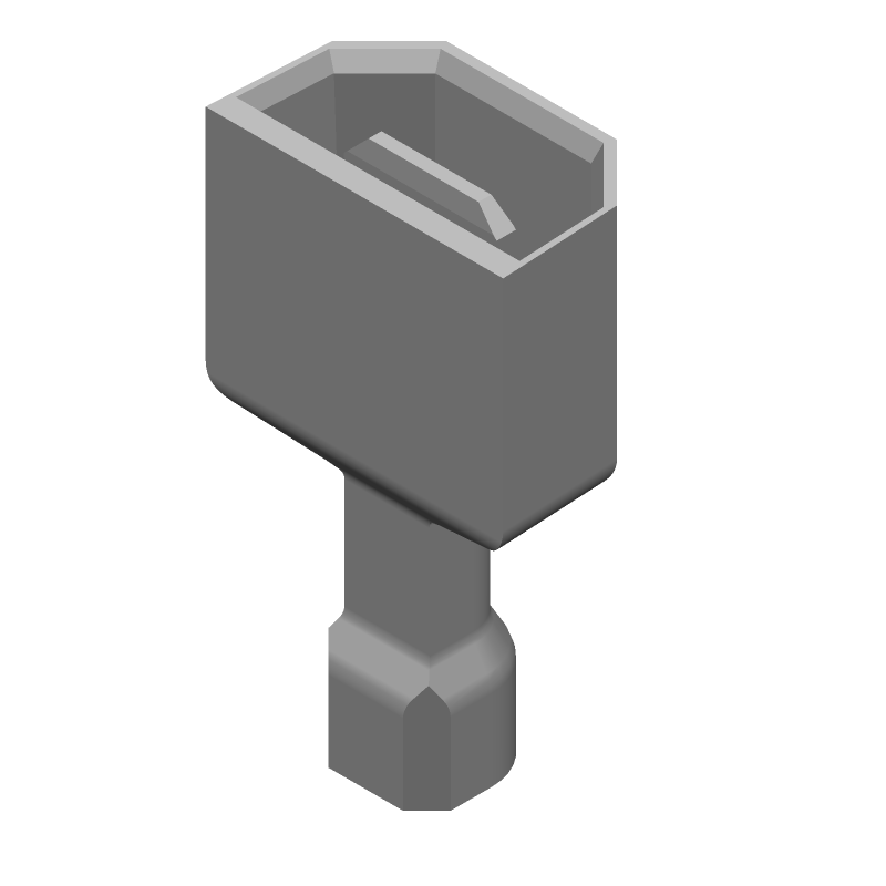 Red Insulated Male Tab Terminal, 22-18 AWG, Tin Plated Brass