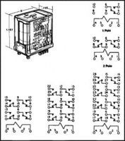 4PDT General Purpose Relay, 3A/120VAC, 24VDC Coil, Socket Mount