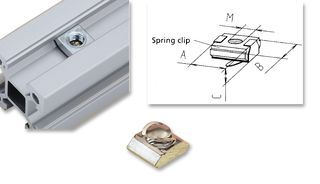 T-NUT, F-M6, FOR S40 - Thread Size - Metric:M6; Fastener Material:Steel; Material:Steel; Thread Size:M6;