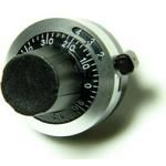 Potentiometer Counting Dial, 10 Turns, Black/Silver, Aluminum