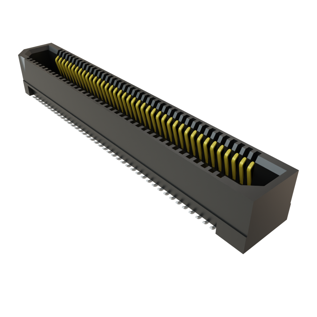 80-Contact Female Surface Mount Connector, 2 Rows, 30u Tin/Nickel Plating