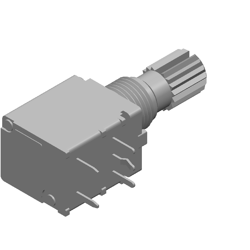 Potentiometer, Carbon, 0.025W, 500000ohm, 20V, 20% +/-Tol, 3753