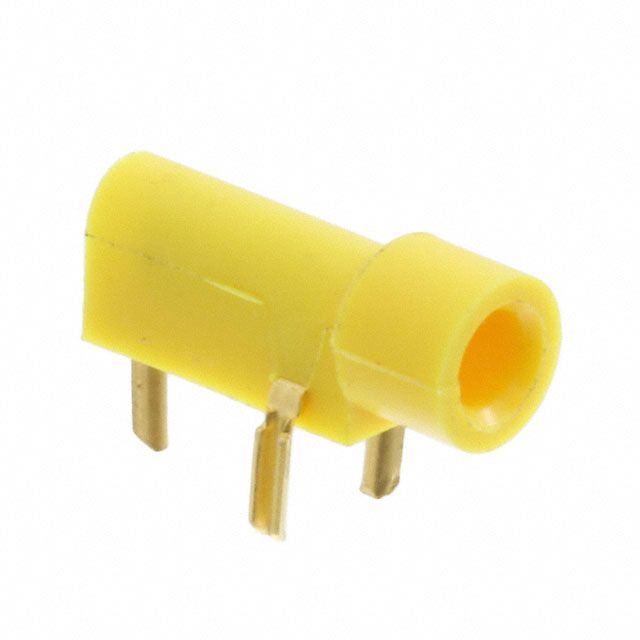 Female Right Angle Connector, 3 Pos, 2.54mm Pitch, Gold Plated Copper