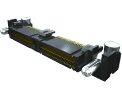 Conn Micro High Speed Terminal Strip HDR 104 POS 0.635mm Solder RA Thru-Hole/SMD T/R