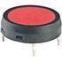 SPST-NO Tactile Switch, 0.05A 24VDC, Through Hole, Red Button