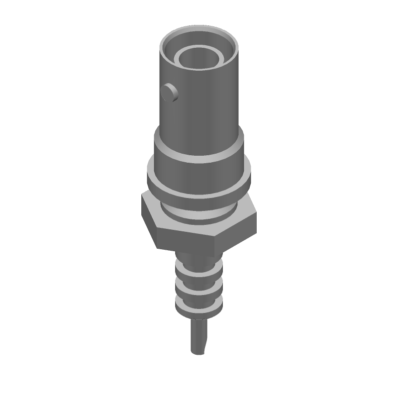 SHV RF Receptacle, Female, Solder, 5kV, 200°C, Silver/Gold