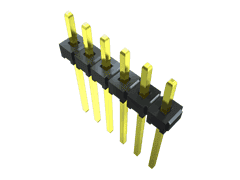 Unshrouded 4-Contact HDR Header, 2mm Pitch, Through Hole Mount, -55°C to 125°C