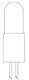 Incandescent Base Bi-Pin 14V .08A