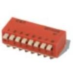 8 Pos SPST Slide DIP Switch, 100mA 5V, Through Hole