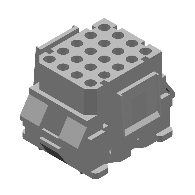 20 Pos Wire-to-Wire Plug Housing, 9A, 250V, UL94 V-0, Red