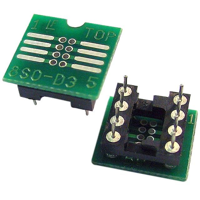 8 Pos SOIC Socket, Solder, Thru-Hole