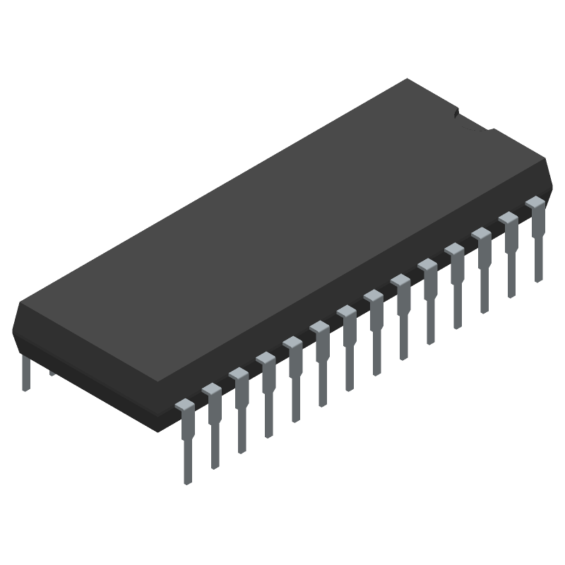 12-Bit ADC, 100kSPS, Single-Ended, Parallel Interface, PDIP