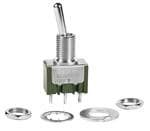 SPDT Toggle Switch, 6A 250VAC, On-On, Panel Mount, Solder