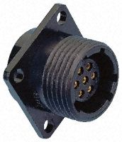 Jaeger 6330 Series, 7 Pole Miniature Connector Socket, 19mm Shell Size, Female Contacts