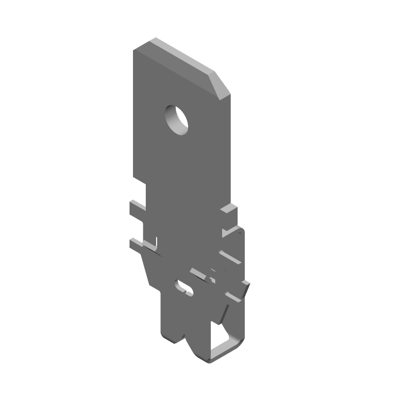 Tab Terminal 31-33AWG Brass M 18.97mm Tin Carton/Reel