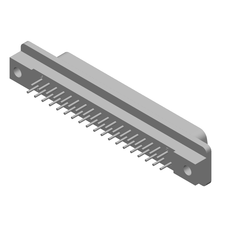 37 Pos Female D-Sub Connector, Straight, Through Hole, Shielded, 250V