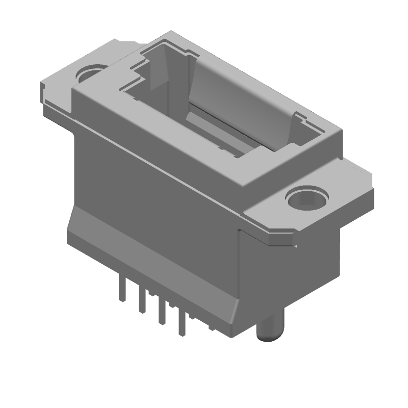 RJ11 Connector, 8 Pos, 1 Port, Female, Straight, Solder, Thru-Hole