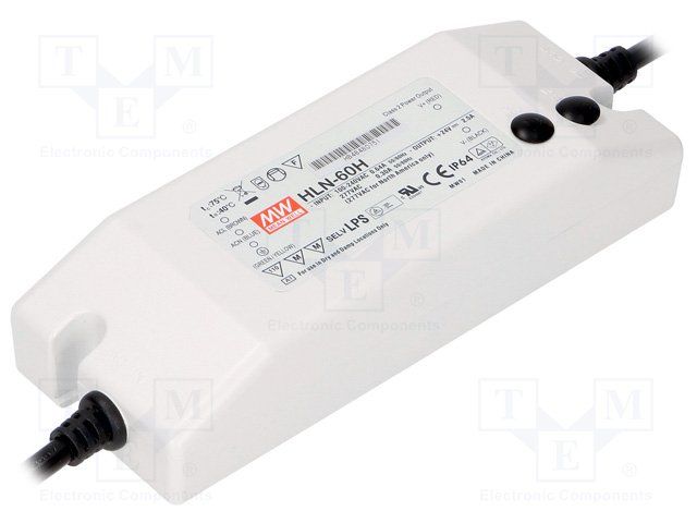 LED Drivers Power Supplies 62.4W 48V 1.3A IP64 Internal Adj