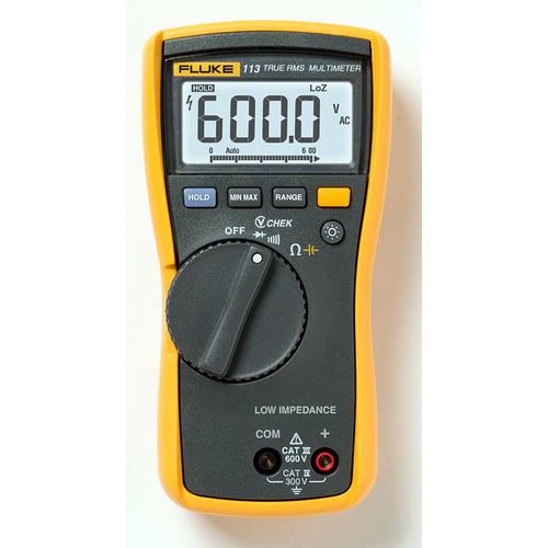 Digital Handheld Multimeter, 6000 Count, 4% Accuracy