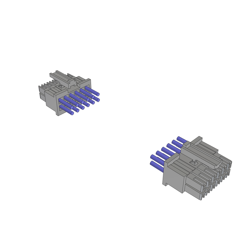 Cable Assembly AC Power 0.082m Power to Power 12 to 12 POS SKT-SKT Crimp-Crimp 24AWG