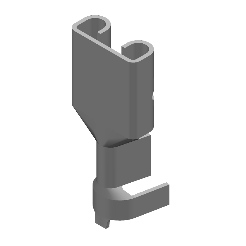 Brass Receptacle Terminal, 13-17AWG, 6.35mm Tab, Non-Insulated