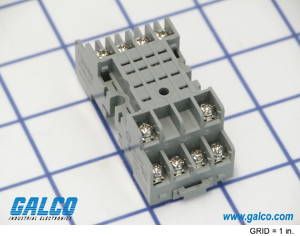 4P 4C 7A 300V Relay Socket - DIN Rail/Panel Mount