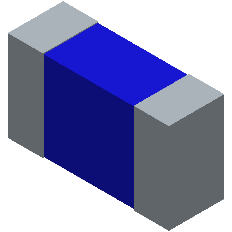 Ferrite EMI Filter Chip, 1 Line, 6A, 50R, 1206 SMD