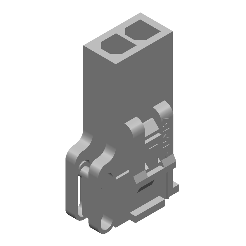 2 Position Rectangular Connector, 9.5A, 600V, UL94 V-0
