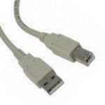 USB 2.0 Cable A-B Male 5m 28AWG Shielded Beige