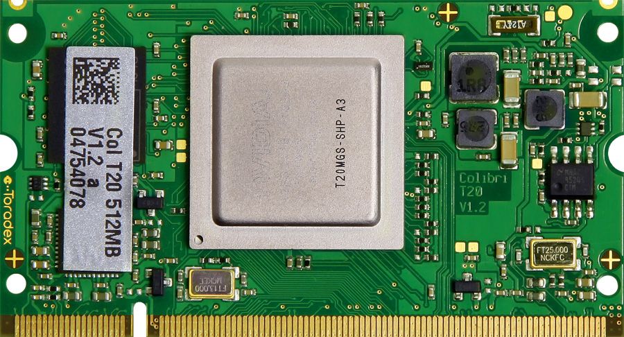 The Colibri T20 is part of the Colibri (ARM based) product family. It is based on NVIDIAs Tegra 2 ARM Cortex A9 MPCORE Dual Core processor. All the variants of our Colibri T20 modules run at a frequency of 1.0GHz and offer various multimedia and connectivity options.The module comes with a pre-installed and fully licensed Windows Embedded Compact 7 core OS. Linux and Android are also available.