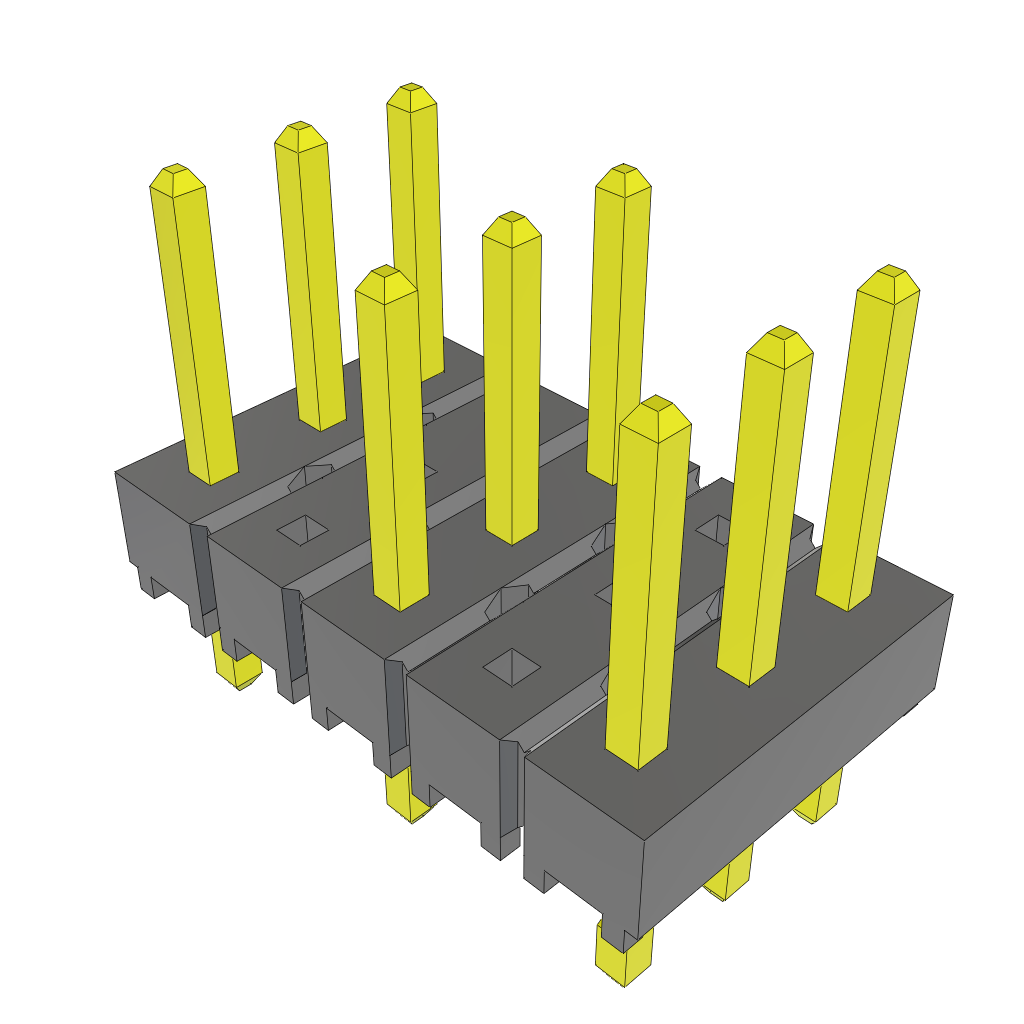 Conn Unshrouded Header HDR 9 POS 5.08mm Solder ST Top Entry Thru-Hole Bulk