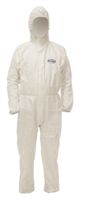 104  112cm Men's White Liquid & Particle Resistant PP Coverall