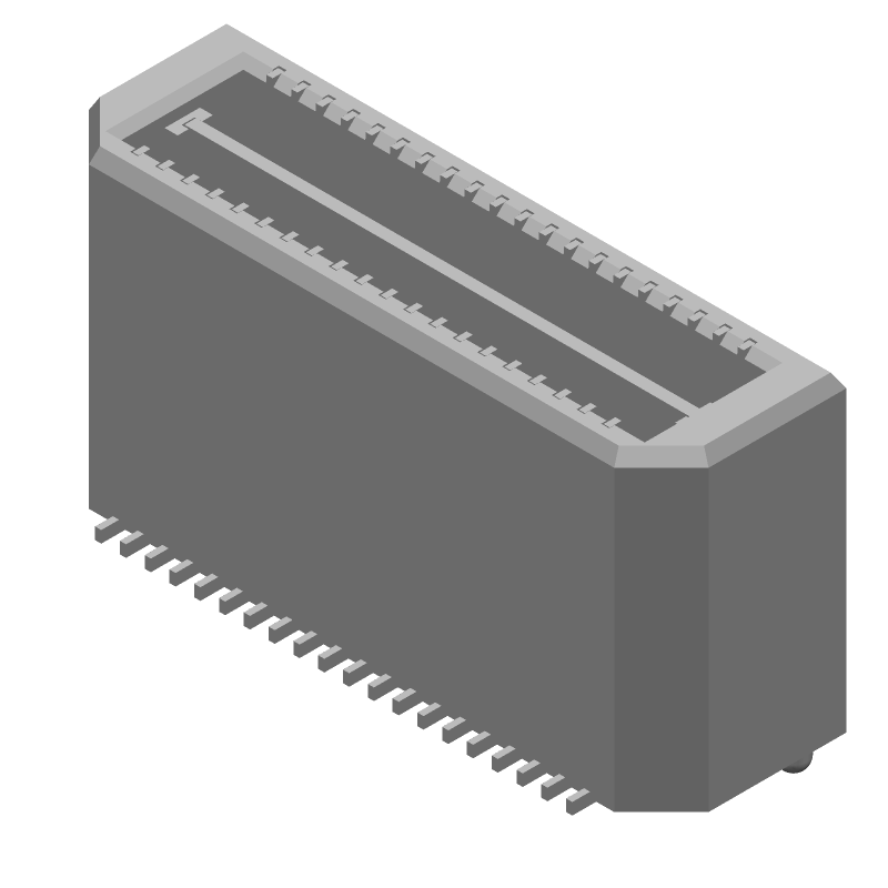 0.8mm Pitch 40 Pos 2 Row Vertical Header, 1.25A Gold Bronze