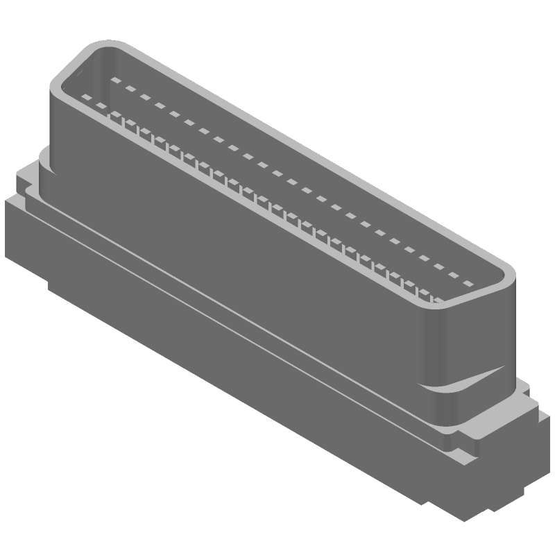 SCSI RA Connector, 50 Pos, 1.27mm Pitch, IDC, Shielded, 30V